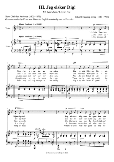 Jeg elsker Dig! / Ich liebe dich [Low Voice; Key: Bb] (arr. Maxence Lasserre-Engberts)