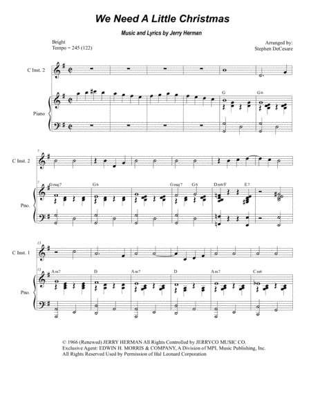We Need A Little Christmas (arr. Stephen DeCesare)