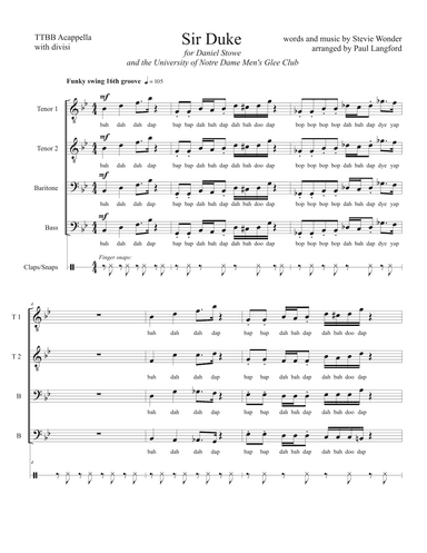 Sir Duke (arr. Paul Langford)