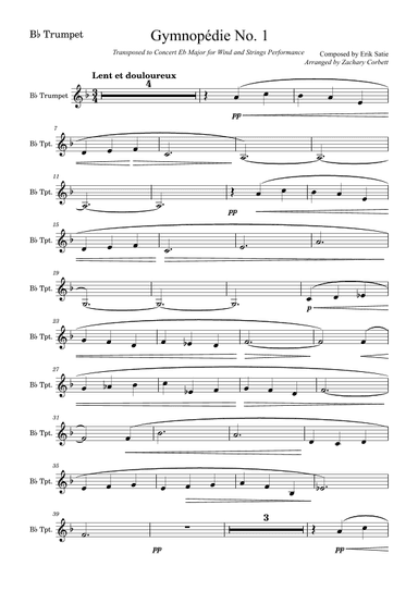 Gymnopédie No. 1 (arr. Zachary Corbett)