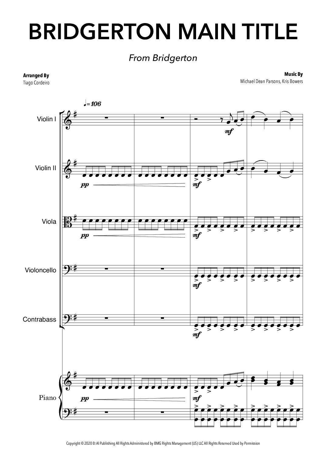 Bridgerton Main Title (arr. Tiago Cordeiro)