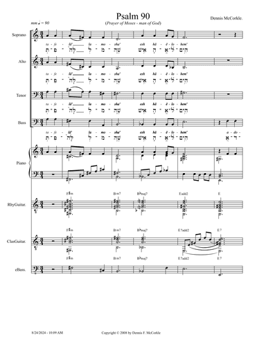 Psalm 90 - Score Only