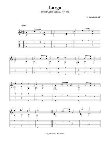 Largo (from Cello Sonata, RV 44) (arr. Mark Phillips)