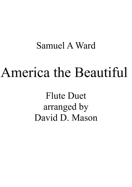 America the Beautiful (arr. David D. Mason)