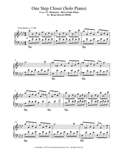 One Step Closer (Solo Piano)