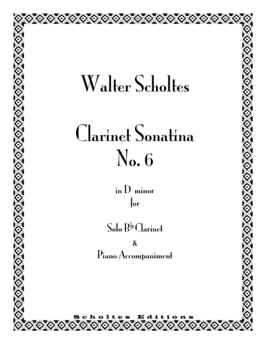 Clarinet Sonatina No. 6 in D minor with Piano Accompaniment