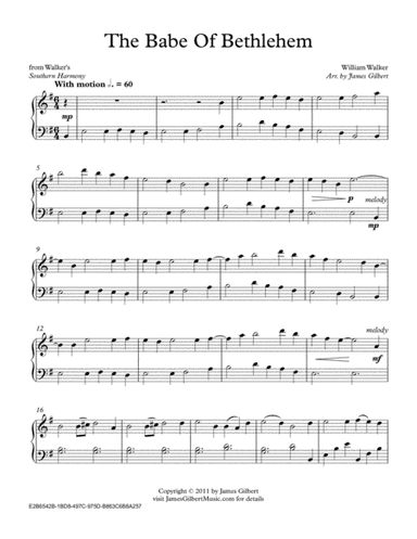 The Babe Of Bethlehem (arr. James Gilbert)