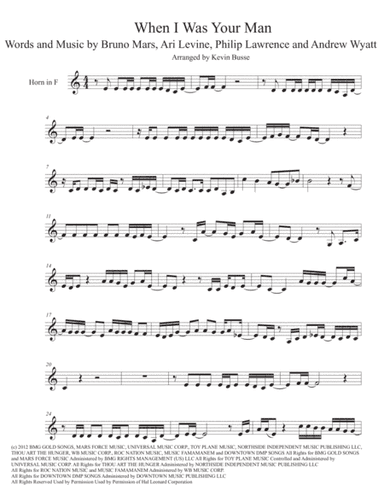 When I Was Your Man (arr. Kevin Busse)