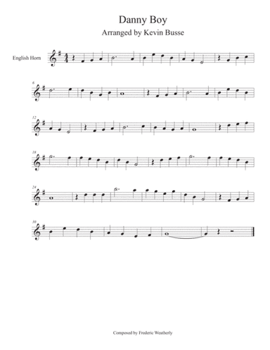 Danny Boy - English Horn (arr. Kevin Busse)