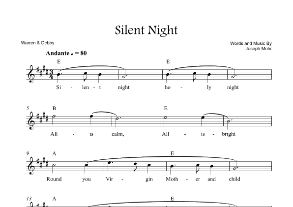 Silent Night (arr. Warren & Debby)