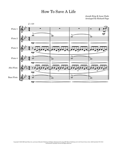 How To Save A Life (arr. Richard Page)