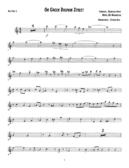 On Green Dolphin Street (arr. Stephen Hiss)