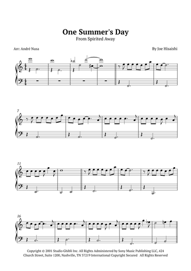 One Summer's Day (arr. André Nusa)