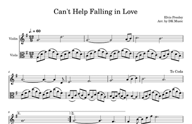 Can't Help Falling In Love (arr. DK Music)
