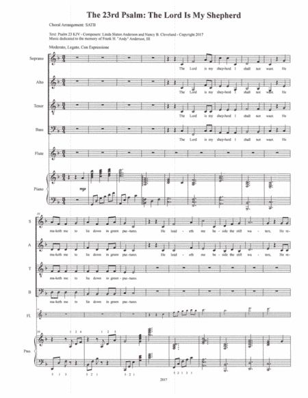 The 23rd Psalm: The Lord Is My Shepherd - SATB