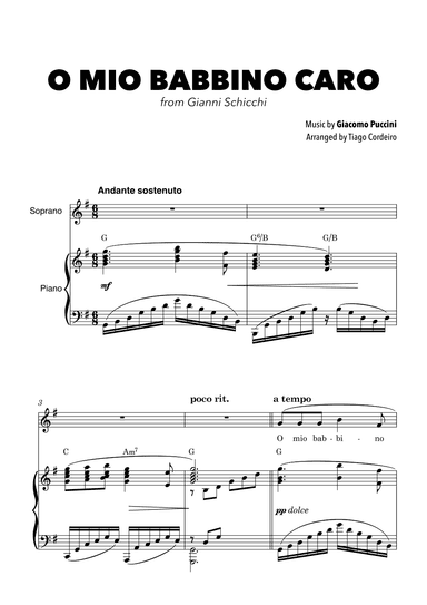 O Mio Babbino Caro (arr. Tiago Cordeiro)