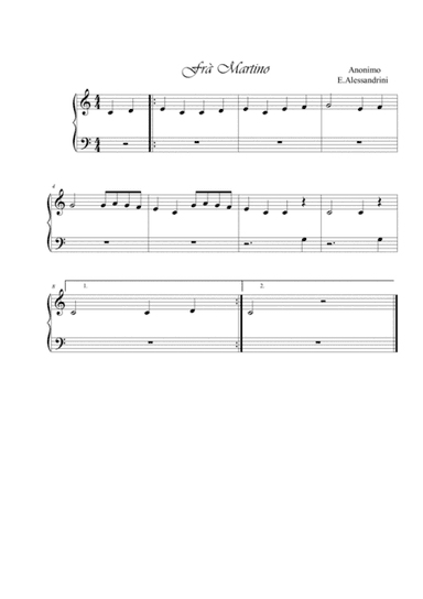 Saint Martin (Frà Martino) (arr. Ester Alessandrini)