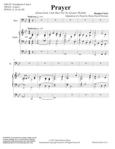 Prayer - an Adaptation of Henry David Thoreau's poem (Low Voice)