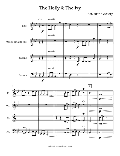 The Holly & The Ivy (arr. Shane Vickery)