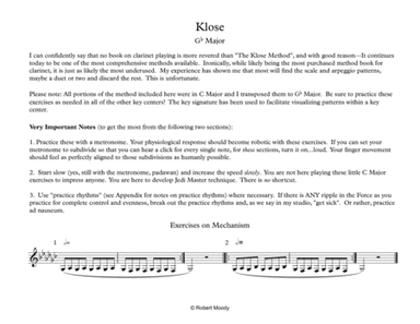 Klose Gb Major (arr. Robert Moody)