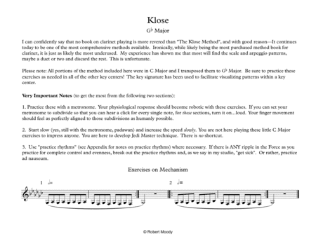 Klose Gb Major (arr. Robert Moody)