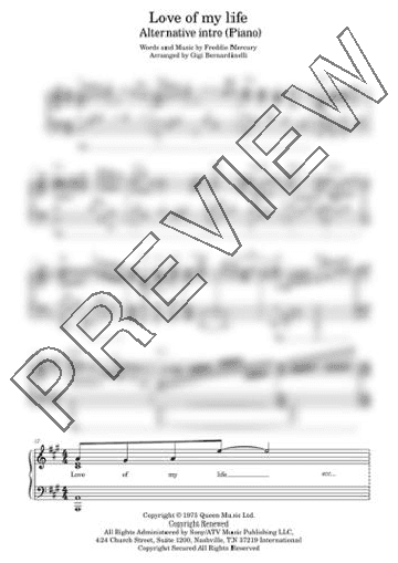 Love Of My Life (arr. Gigi Bernardinelli)