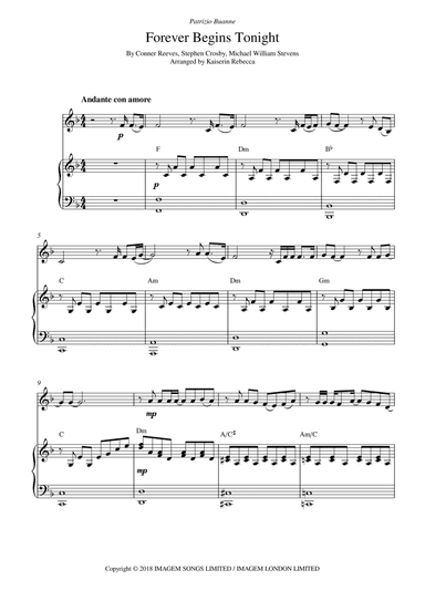 Forever Begins Tonight (arr. Kaiserin Rebecca)
