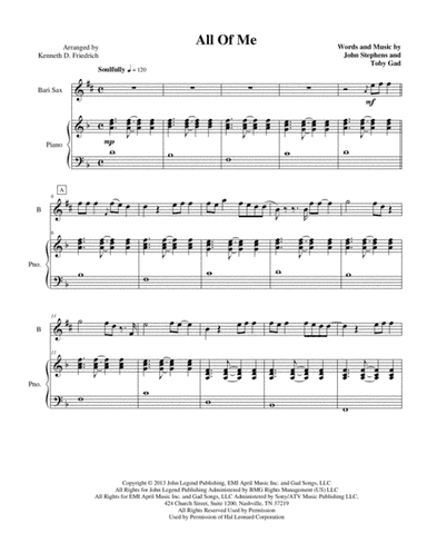 All Of Me (arr. Kenneth D. Friedrich)
