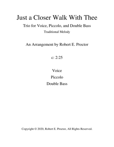 Just a Closer Walk With Thee (arr. Robert E. Proctor)