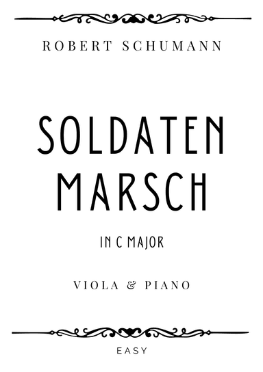 Schumann - Soldatenmarsch (Soldiers' March) in C Major - Easy (arr. Piacere Music Sheets)