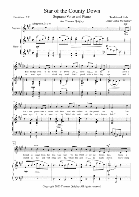 Star of the County Down (arr. Thomas Quigley)