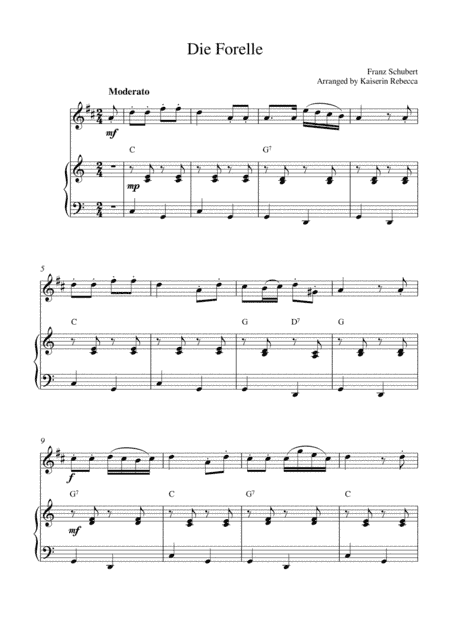 Die Forelle (D.550) (arr. Kaiserin Rebecca)