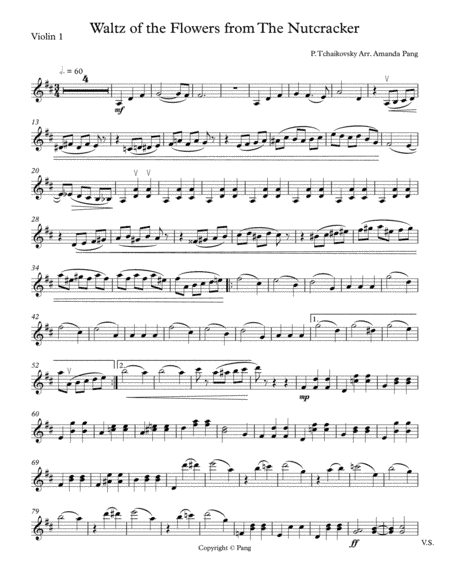 Waltz of the Flowers for Two Violins (arr. Amanda Pang)