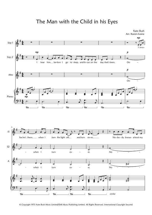 The Man With The Child In His Eyes (arr. Karen Ivana)