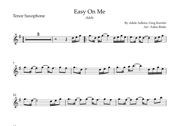 Easy On Me (arr. Fabio Britto)
