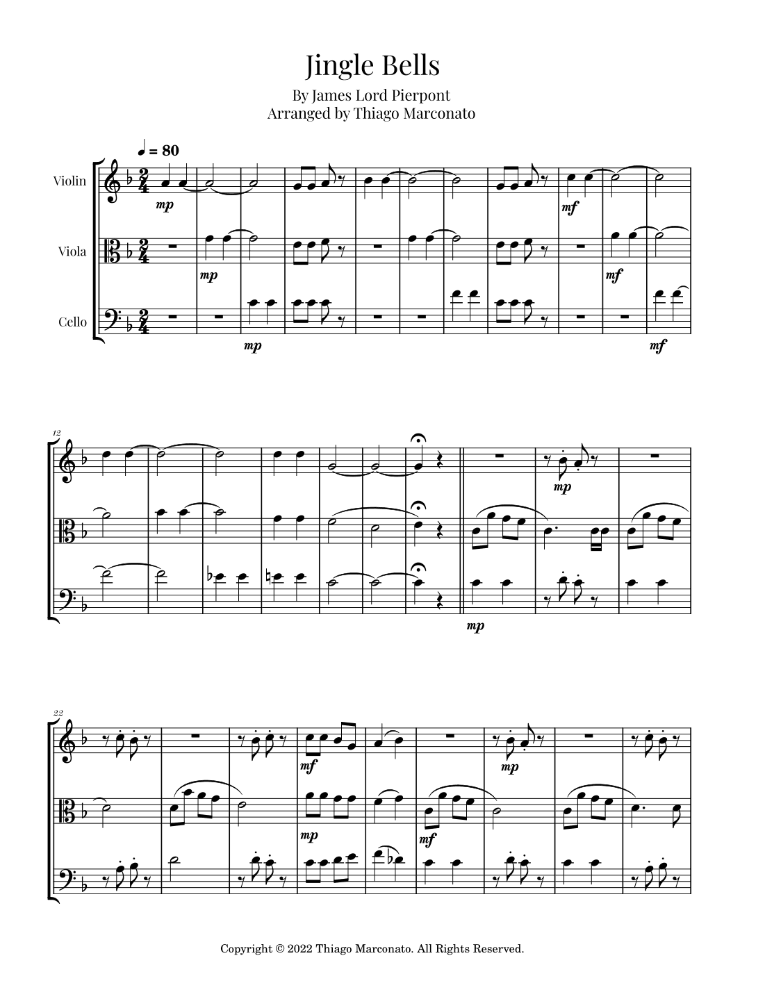Jingle Bells (arr. Thiago Marconato)