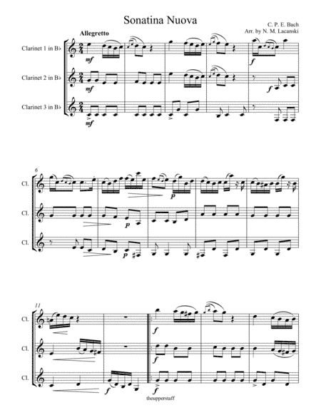 Sonatina Nuova (arr. Nick Lacanski)