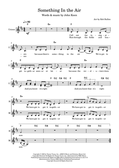 Something In The Air (arr. Rob Bullen)