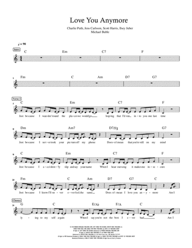 Love You Anymore (arr. C Lee)