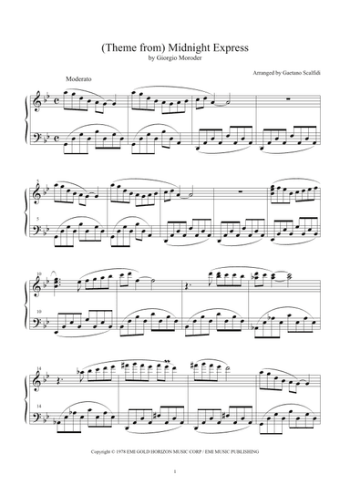 Midnight Express (instrumental) (arr. Gaetano Scalfidi)
