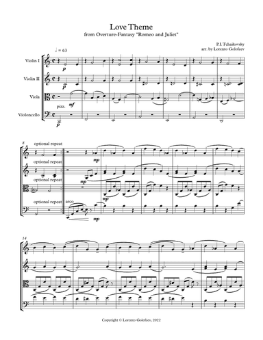 Love Theme from Romeo and Juliet (arr. Lorento Golofeev)