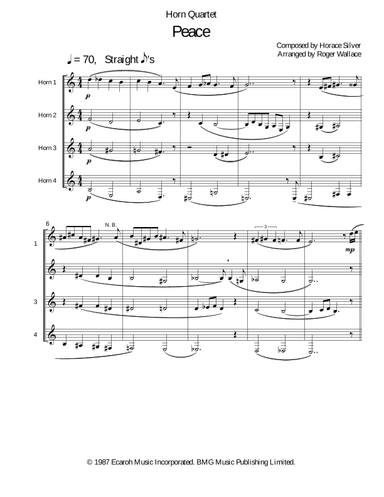 Peace (arr. Roger Wallace)