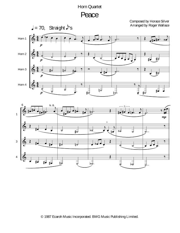 Peace (arr. Roger Wallace)