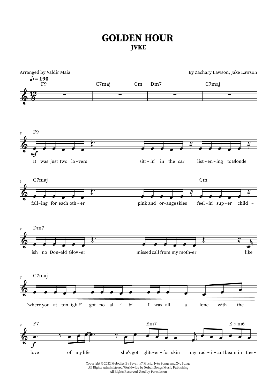 Golden Hour (arr. Valdir Maia)