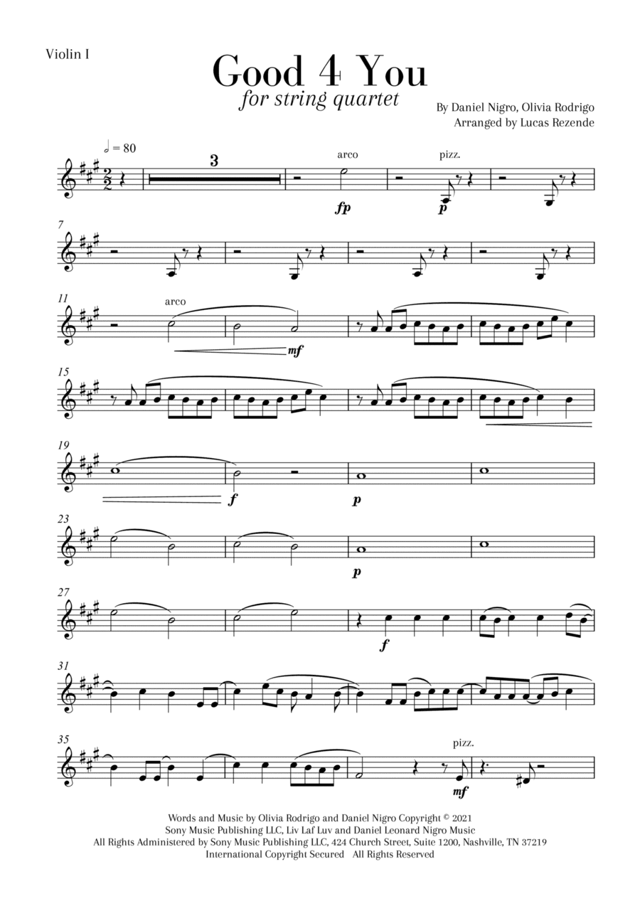 Good 4 U (arr. Lucas Rezende)