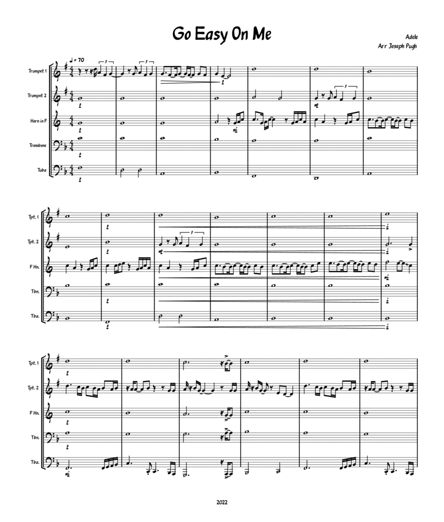 Easy On Me (arr. Joseph Pugh)