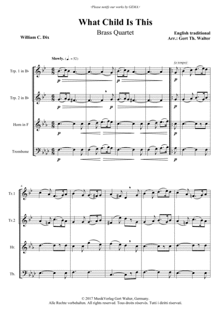 What Child Is This (arr. Gert Th. Walter)