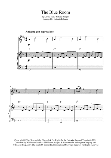 The Blue Room (arr. Kaiserin Rebecca)