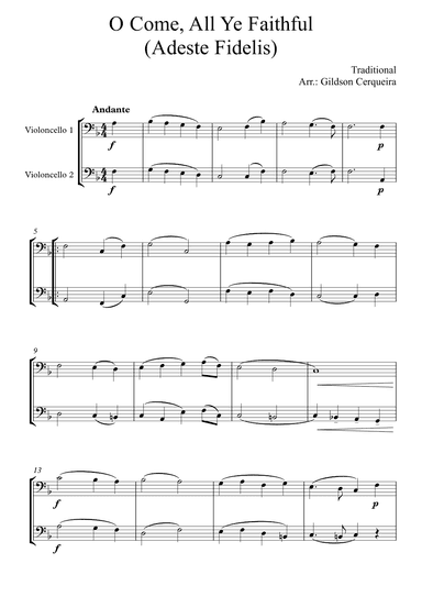 O Come, All Ye Faithful (Adeste Fidelis) (arr. Gildson Cerqueira)