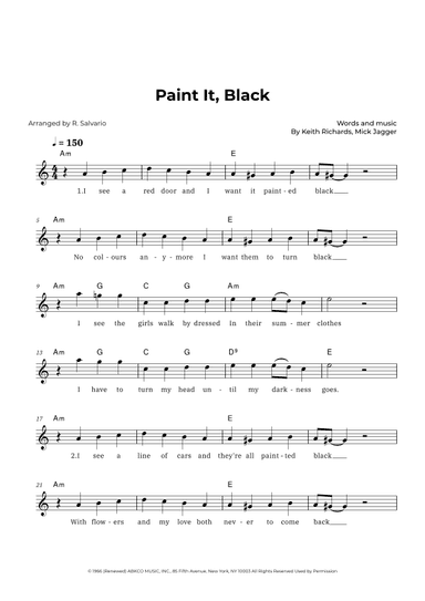 Paint It, Black (arr. R. Salvario)